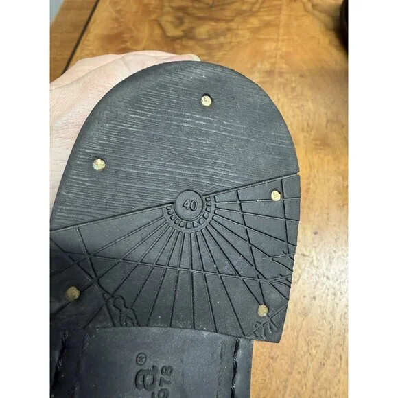 Bussola Prague Women’s 40 Black Ebony Leather Buckle Moto Ankle Boots Steampunk - Picture 10 of 13